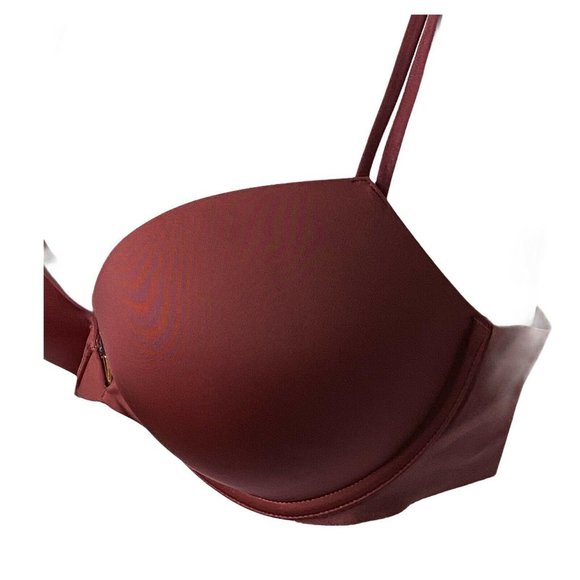 Victorias Secret 34D Push Up Underwire Padded Mauve Pink Back Side Smoothing - Picture 2 of 3